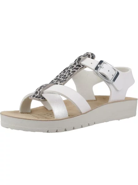 Sandały GEOX J SANDAL COSTAREI GI biały