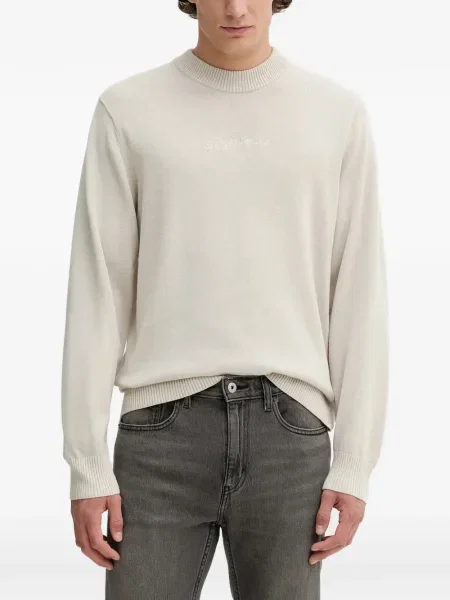 Pulover Karl Lagerfeld Jeans cu decolteu rotund