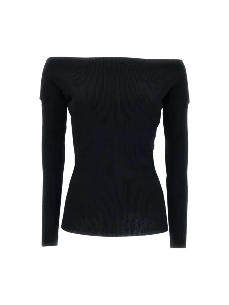 Sweter Parosh wełniany czarny