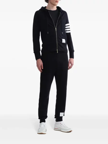 Spodnie Thom Browne w paski do biegania niebieskie