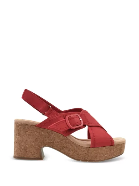 Sandale Clarks Originals cu cataramă roșu
