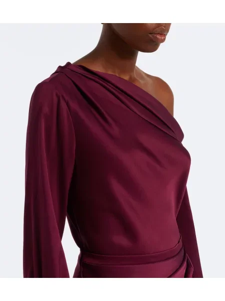 Rochie midi Simkhai din satin drapată violet