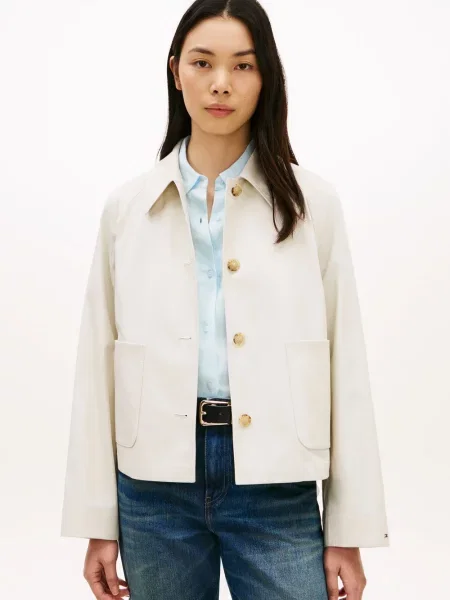 Tommy Hilfiger Kurtka Kobiety jednolity S beżowy