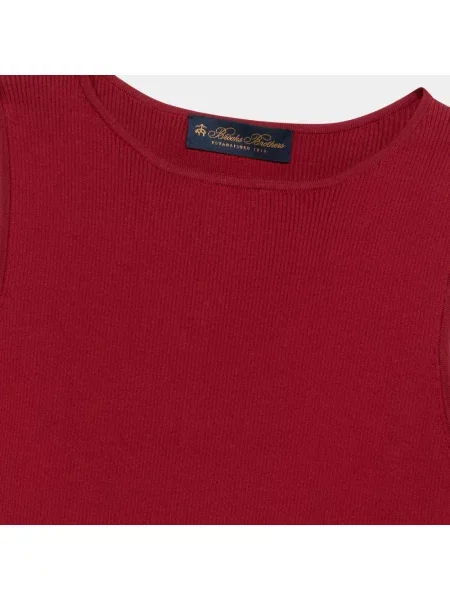 Dzianinowy sweter Brooks Brothers czerwony