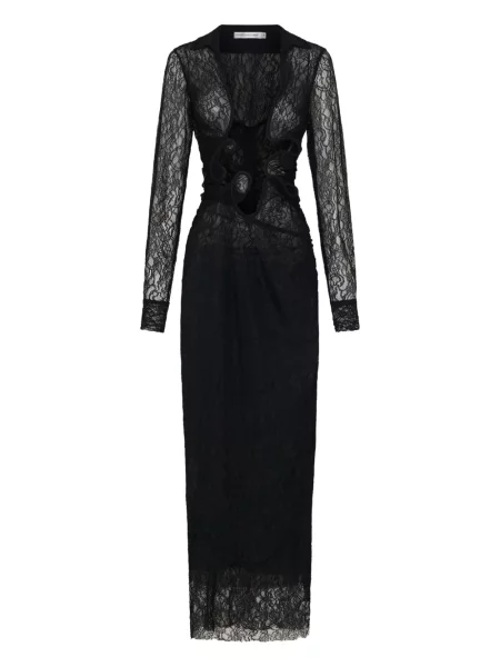 Rochie maxi Christopher Esber din dantelă de costum negru