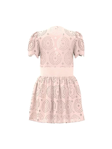 Sukienka Hugo Boss koronkowa różowa