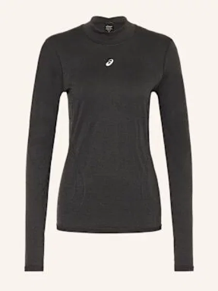 Asics Koszulka Do Biegania Road Winter Seamless Z Wełną Merino schwarz czarna