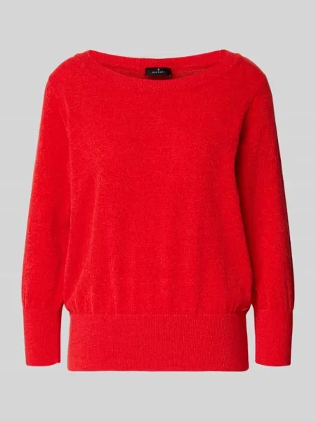 Sweter z dzianiny z letniej szenili z rękawem o dł. Monari