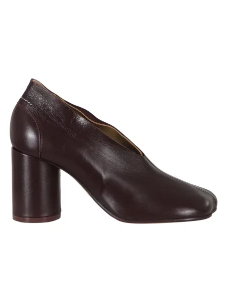 Czółenka Mm6 Maison Margiela skórzana brązowa