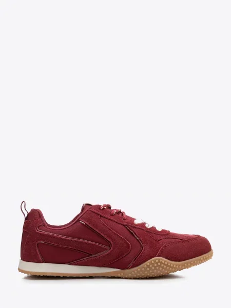 Sneakersy retro bordowe