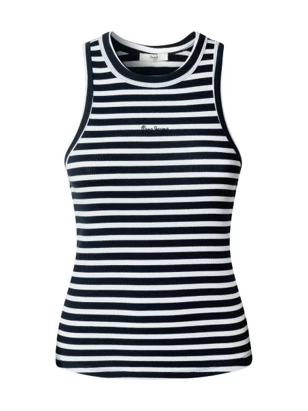 Pepe Jeans Top Marian albastru ultramarin alb