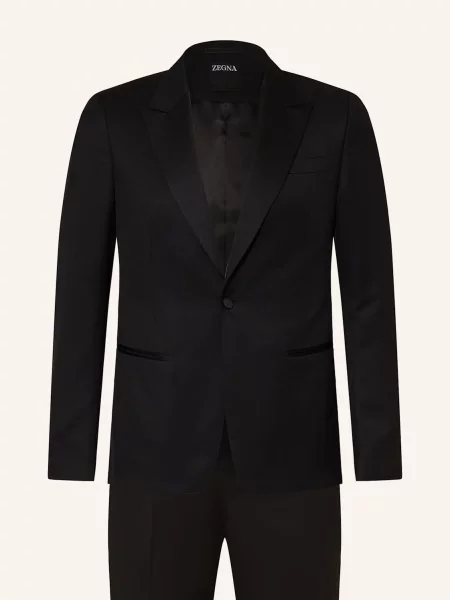 Zegna Garnitur Tailored Fit schwarz czarny