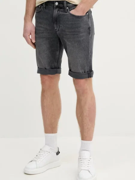 Jeans kratke hlače Calvin Klein Jeans siva