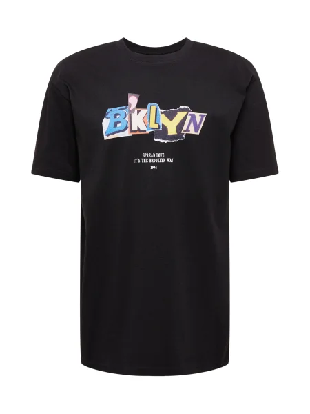 Mister Tee Tricou BRKLYN / gri / gri închis / albastru marin / roșu negru