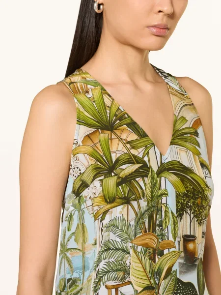 Princess Goes Hollywood Hedvábné Šaty zelená / světle hnědá / tmavě modrá