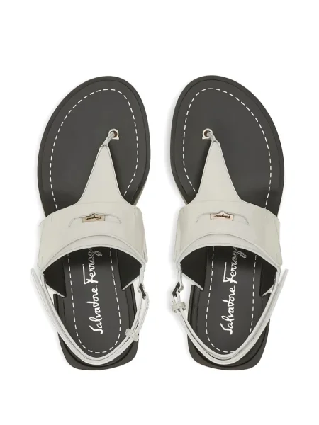Sandale Ferragamo din piele alb