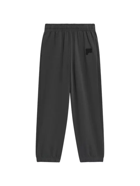 Pantaloni Pangaia alergare cu autograf gri