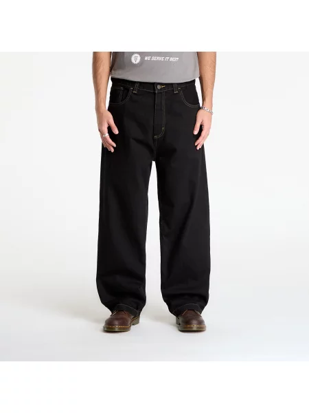 Kalhoty Carhartt WIP Brandon Pant Black Rinsed S černé
