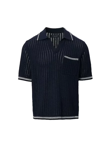 Koszula Rag & Bone z dekoltem w serek niebieska