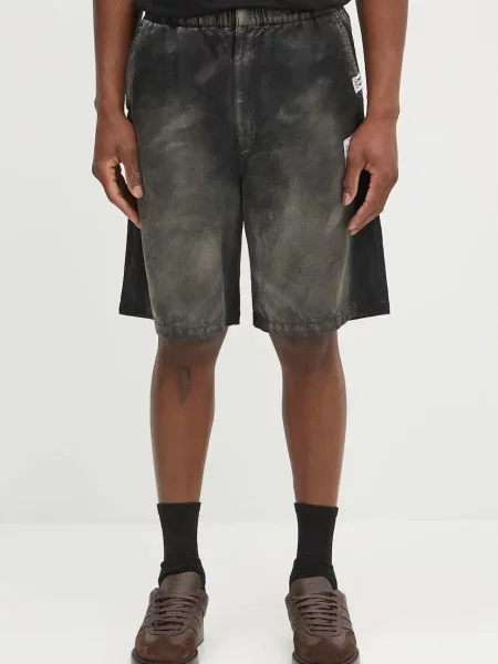 Maison MIHARA YASUHIRO pantaloni scurți Aged Satin Shorts negru