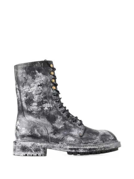 Botine Dolce & Gabbana din piele zdrențuiți negru