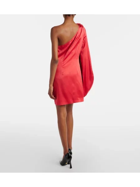 Rochie Stella Mccartney din satin cu un umăr gol roșu