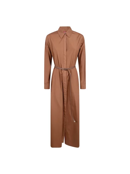 Sukienka koszulowa Max Mara Studio brązowa