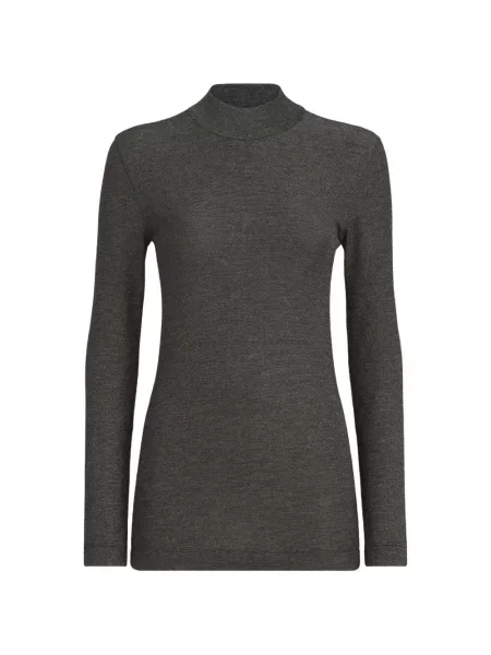 Lung tricou Brunello Cucinelli de lână gri