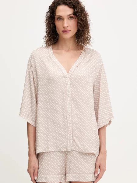 BOSS cămașă de pijama bej