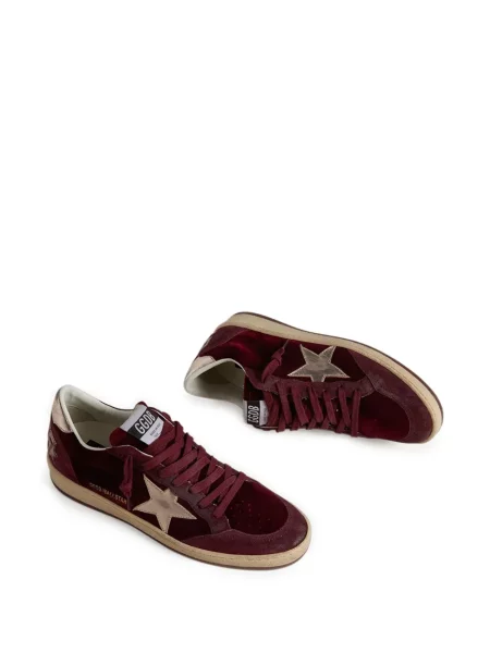 Sneakerși Golden Goose din piele de căprioară roșu