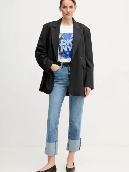 Dzianinowy top Dkny biały