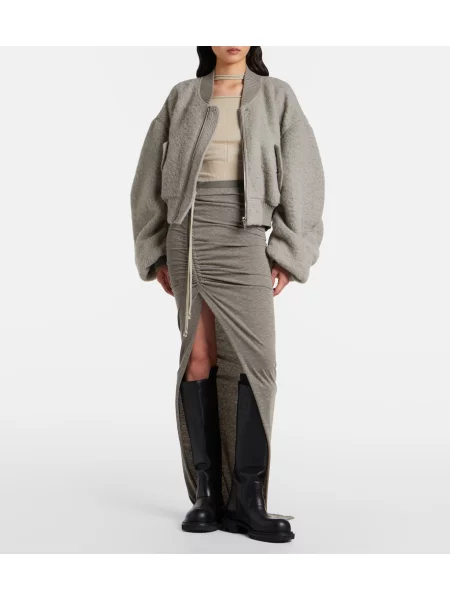 Geacă bomber Rick Owens de lână gri