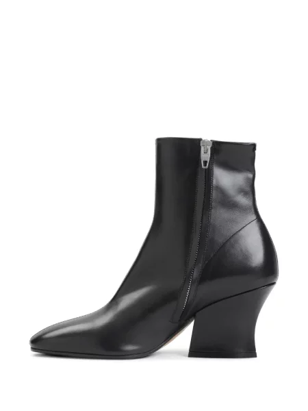 Cizme scurte Jil Sander din piele negru