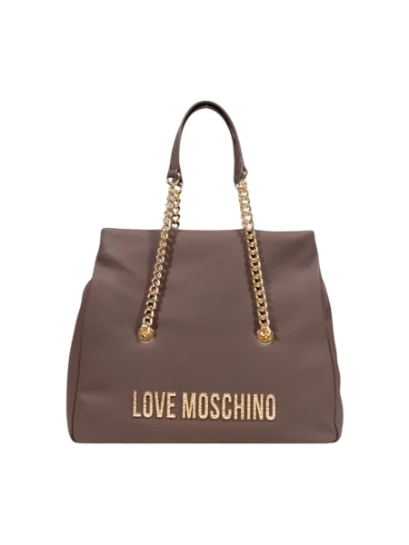 Duża torebka Love Moschino brązowa