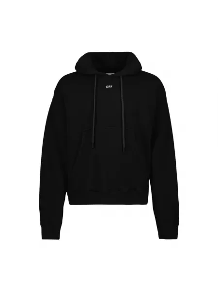 Bluza z kapturem Off-white z kapturem z nadrukiem biała