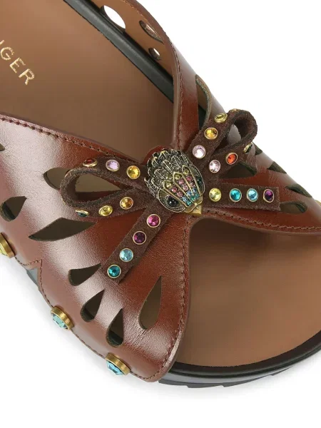 Kurt Geiger London női bőr papucs Boho Butterfly Flat barna
