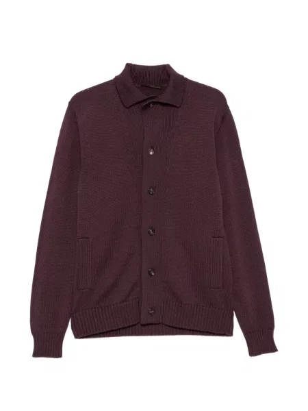 Cardigan Zanone de lână violet
