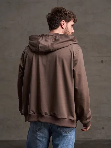 Худі ISSA Plus комбінований верх коричневий