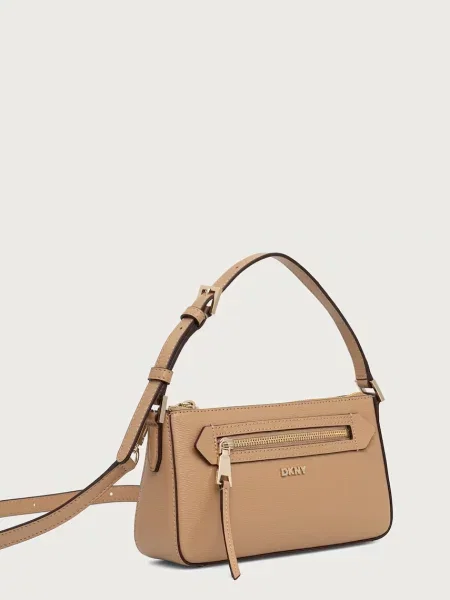 DKNY crossbody torbica usnjena bež