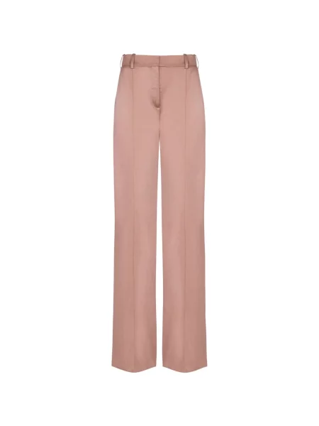 Pantaloni Balmain din satin roz