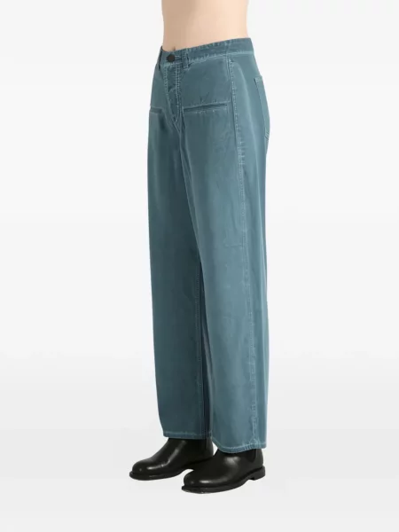Pantaloni Uma Wang cu autograf albastru
