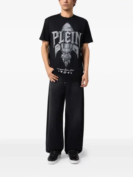Tricou Philipp Plein cu imagine negru