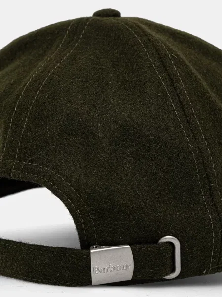Barbour șapcă de lana neted verde