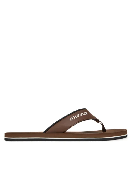 Джапанки Tommy Hilfiger PADDED COMFORT HILFIGER B SANDAL кафяво