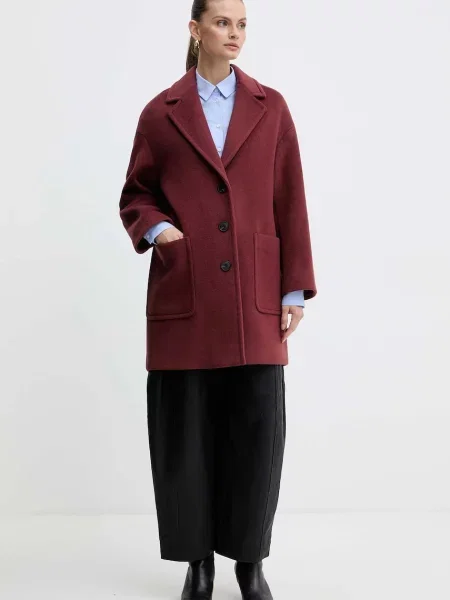 Пальто з додаванням вовни MAX&Co. бордовий