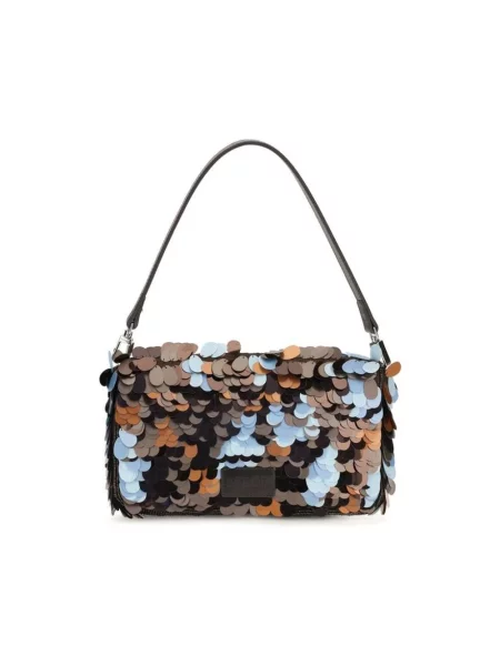Torebka Staud z cekinami skórzana