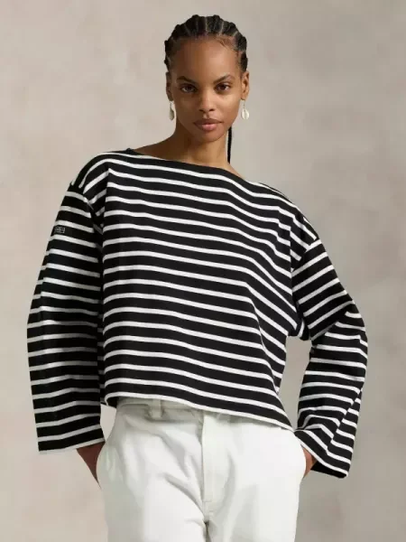 POLO RALPH LAUREN Blúz MARINER | Oversize fit fekete