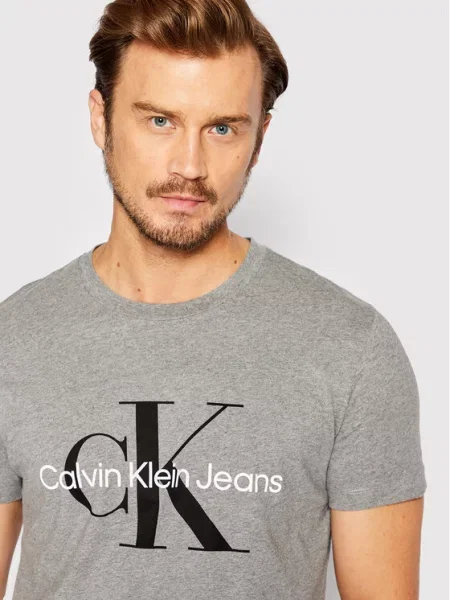 Calvin Klein Jeans t-shirt z nadrukiem szary