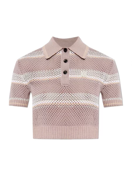 Koszulka polo Amiri z autografem różowa