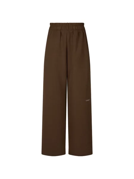 Pantaloni Tomboy cu imagine cu cordon maro
